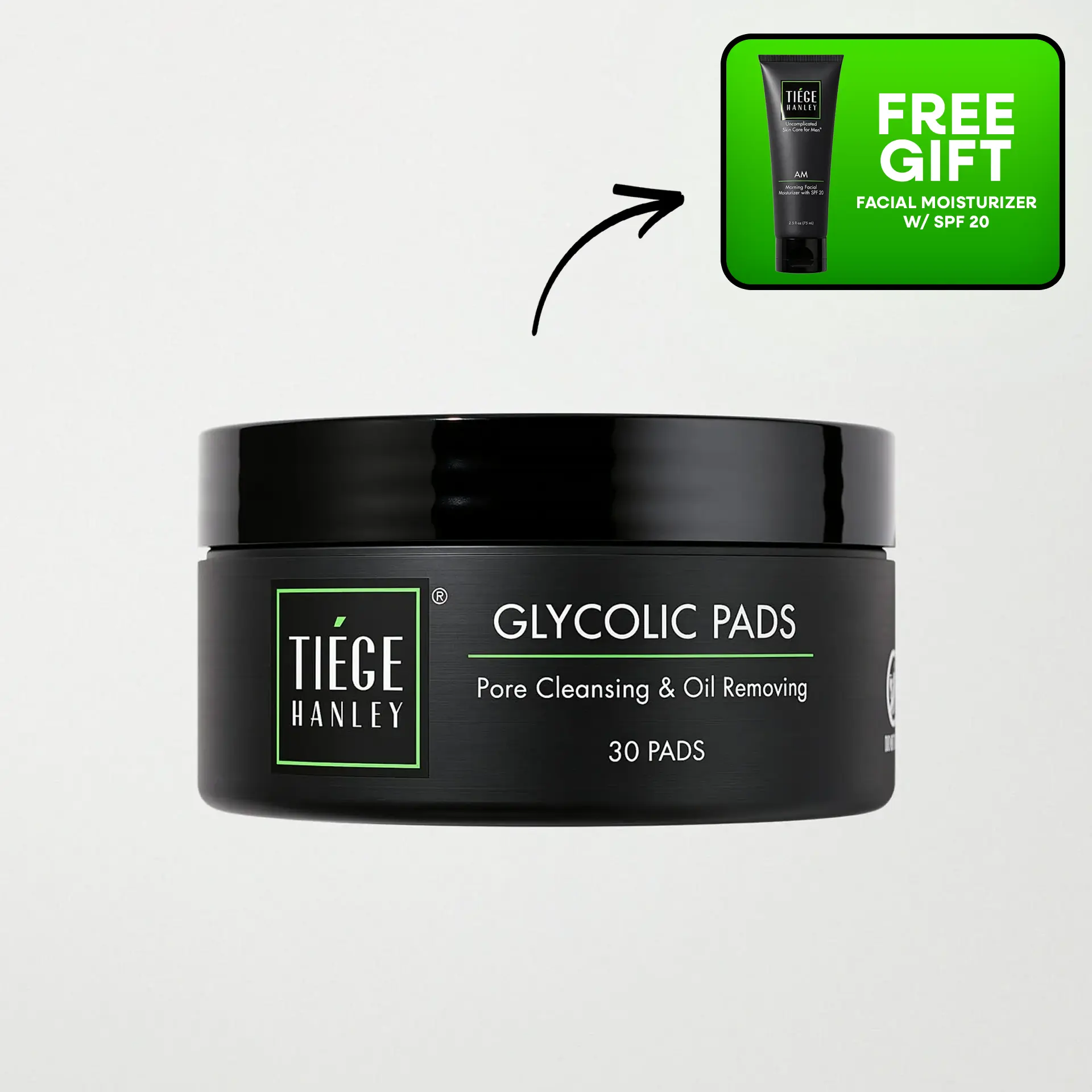Tiege Hanley Glycolic Acid Pads - 10% Glycolic + 2% Salicylic + 6% Lactic - Daily Exfoliating Pads for Texture + Breakouts Tiege Hanley Glycolic Acid Pads - 10% Glycolic + 2% Salicylic + 6% Lactic - Daily Exfoliating Pads for Texture + Breakouts