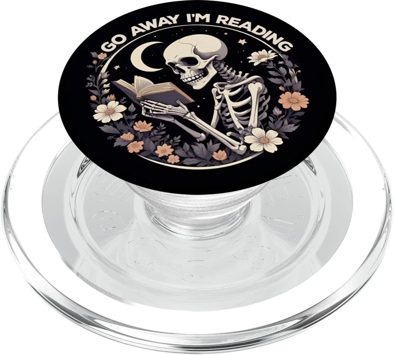Go Away I'm Reading Book Lover Booktrovert Librarian bookish PopSockets PopGrip for MagSafe