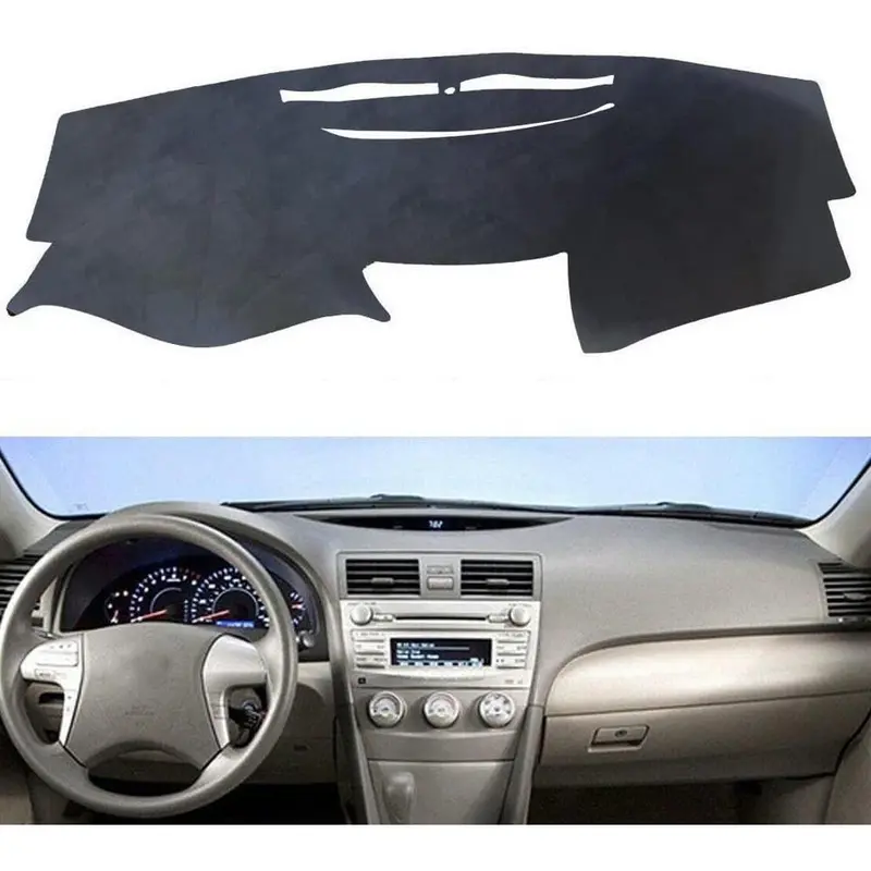 Auto  Dashboard Cover Mat Anti Slip/Anti-Vertigo Dash Board Cover Mat Pad Dashboard Carpet Sunshield Protector Custom Fit for Toyota Camry 2007,2008,2009,2010,2011(Black Suede)