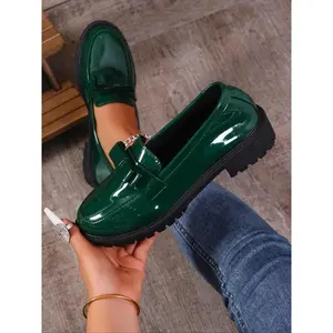 Women's Fashionable Bow Decorated Mary Janes Flats, Casual Comfortable Lightweight PU Leather Loafers for Daily Wear, Female All-match Round Toe Shoes for Daily Wear