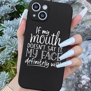 Letter Pattern Phone Case, Anti-drop Shockproof Phone Protective Cover, Phone Accessory Compatible with iPhone 6 7 8 X 11 12 13 14 15 16 17 Pro Max