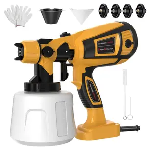 Paint Sprayer - 1000W - HVLP - High Power Electric Paint Spray 1400ml High Capacity Container, Paint Spraying Machineeasy to Clean, Suitable for Furniture, Fences, Cabinets, Walls, Doors DIY Works, Garden Chairs, Etc.