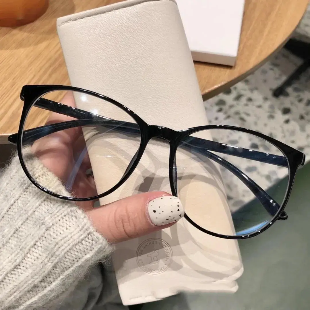 New Big Frame Anti-blue Light Near Sight Glasses Finished Myopia Glasses for Women Men Optical Prescription Eyewear 0 To -6.0