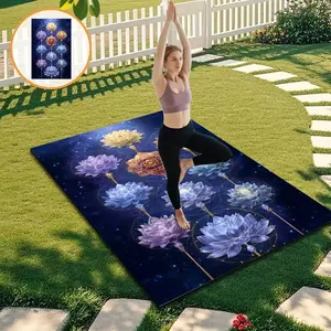 Dreamy Starry Yoga Mat for Women, Non-Slip Thick Wide Long Home Fitness Mat, Beginner Exercise Pad, Floor Mat, 1pc