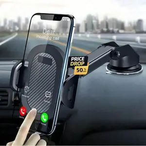 360° Rotatable Car Phone Holder, Car Dashboard Suction Cup Cellphone Mount, Washable Car Phone Holder for iPhone & Android, Phone Fixed Holder for Car, Car Phone Stand, Vacuum Suction Phone Holder
