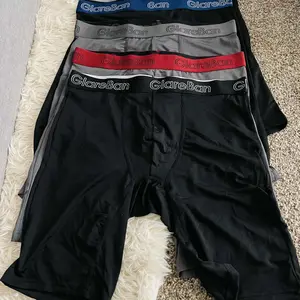 5 Pcs Men's Long-Leg Quick-Dry Sports Boxer Shorts, Soft Comfortable Gym Workout Underwear, Premium Quality Boxer Briefs, Stretchy Underwear