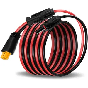 Solar Panel Cable for Ecoflow Anker SOLIX 12AWG, 10FT/3M Compatible with MC-4 to XT60 Plug Solar Panel Connector Adapter Extension for Portable Power Station Solar Generator RV