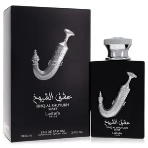 Lattafa Perfumes Ishq Al Shuyukh Silver for Unisex Eau de Parfum Spray, 3.4 Ounce