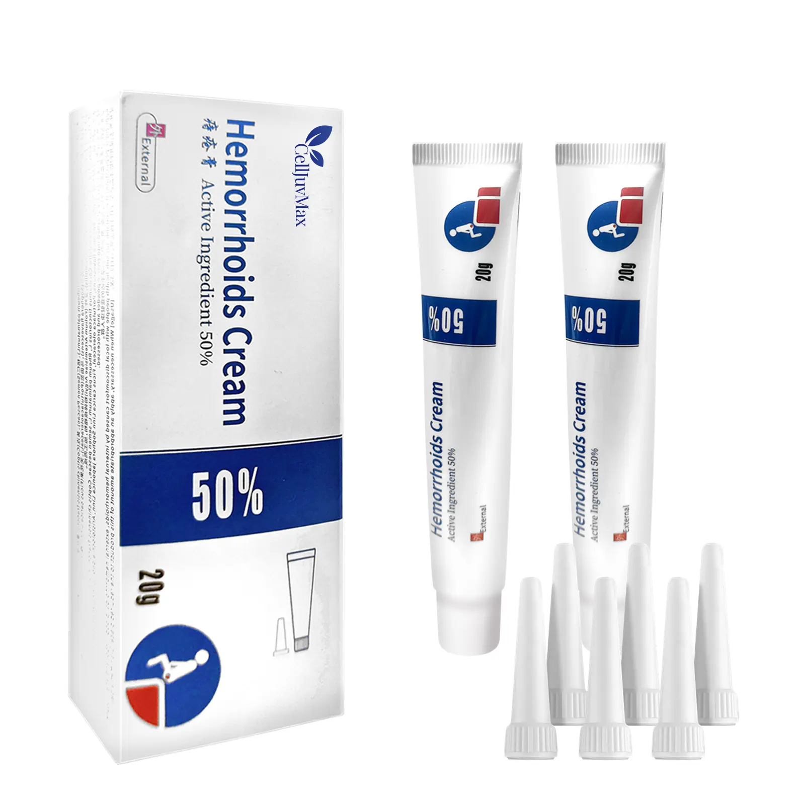 CellJuvMax Herbal Hemorrhoids Cream - 50% Inactive Ingredients, Skincare Cream, Herbal Blend, Pain-Relief for Men and Women, Body Care for Itching, Burning and Discomfort, Pain Calm Cream, 24 Months Shelf, Cream Form