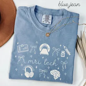 MRI Tech Comfort Colors Shirt • Coquette MRI Technologist Work Tshirt • Gift for MRI Techs • Magnetic Resonance Imaging Tech Tee • Rad Tech