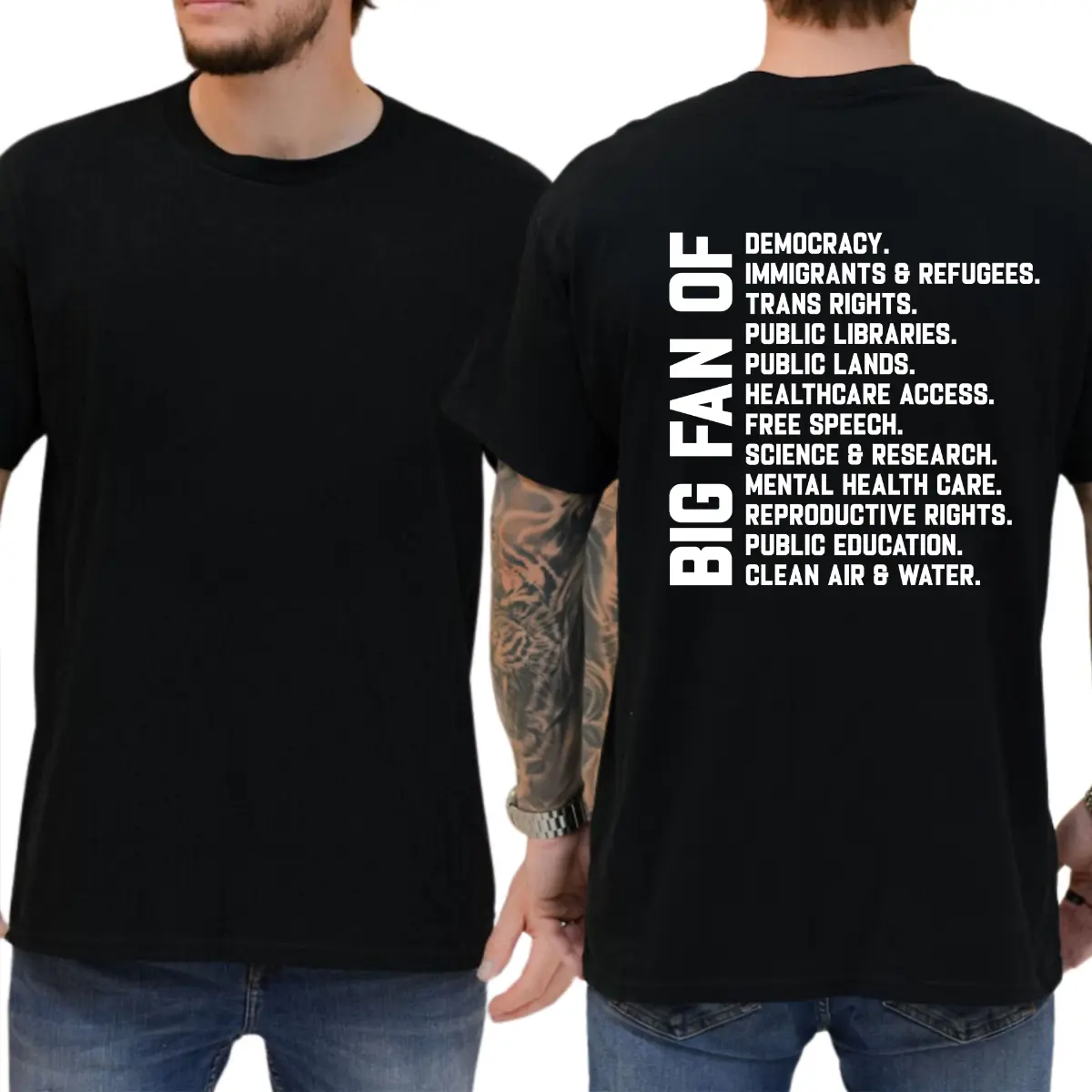 Big Fan of Democracy T-shirt, Political Shirt, Democrats Shirt, Liberal Tee, 8647 Shirt