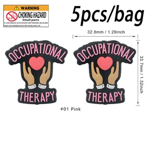 5pcs Heart-Shaped Silicone Beads, Cute Durable Jewelry Making Materials, DIY Necklace Bracelet Keychain Accessories