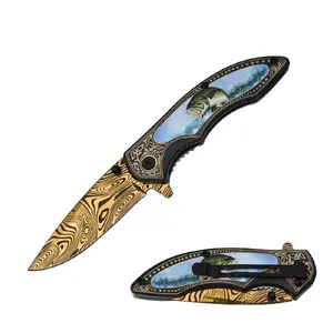 Nautical Theme Bass Fish Decorative Pocket Knife Collectable Gift
