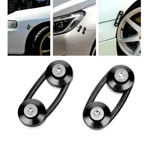Bumper Holder 1set Car Aluminium Alloy Bumper Engine Bay Dress Up Kit Quick Release Fastener Front Bumper Hangings Bumper Holding Clips Bumper Screws Engine Bay Accessory Mounting Bumper Holder Clip Durable Metal Fasteners Car Enthusiasts