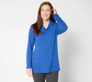 Denim & Co. Regular Heavenly Jersey Shawl Collar Tunic