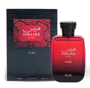 Rasasi Hawas Fire for Him, 100ml Eau de Parfum, Men's Fragrance for Personal Care