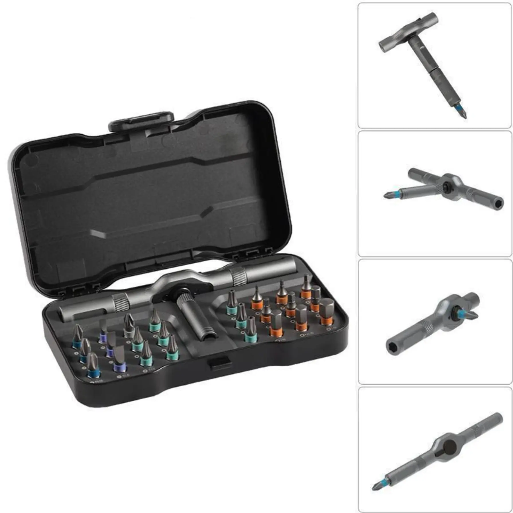 24 in 1 DlY Screwdriver Set,1 Set SwitchableScrewdriver Shape Magnetic Screwdriver Set,Compact and Portable Ratchet Screw0driver SetHome Repair Tool Box Gift for Thanksgiving#Holiday gifts #summerfinds#Fathers DayGift