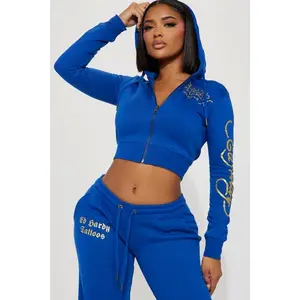 Tiger Lotus Ed Hardy Zip Front Hoodie - CobaltBlue I