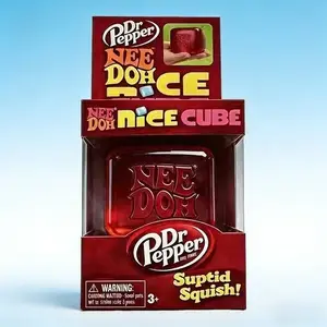 Needoh Limited Edition Red Ice Cube Squishy, Slow-Rising Sensory Stress Relief Toy that Helps Relieve Anxiety and Release Stress, Suitable for Adults and Children Ages 3+, Great Gift Idea