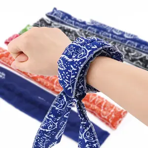 5pc Instant Cooling Sports Ice Towel - Sporty Protective Gear, Breathable Printed Cold Sensation Wrist Wrap, Multi-Purpose Headband Neck Scarf Bandana for Workout, Running