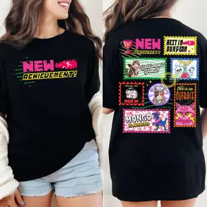 Dungeon Crawler Carl Two Sided Shirt, Book Stamps Style Shirt Princess Donut And Mongo Shirt New Achievement Tee, Bookish Apparel For Book Lovers Sweatshirt