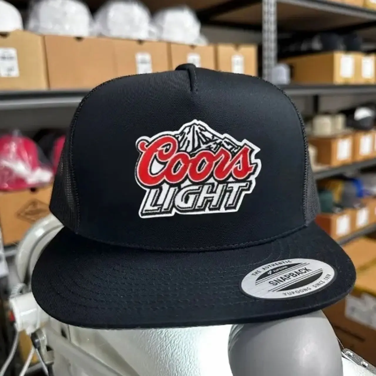 Coors Light Trucker Hat | Embroidered 7 Panel Mesh Snapback, Partying Vintage Gift For Him and Adjustable Fit for Men and Women