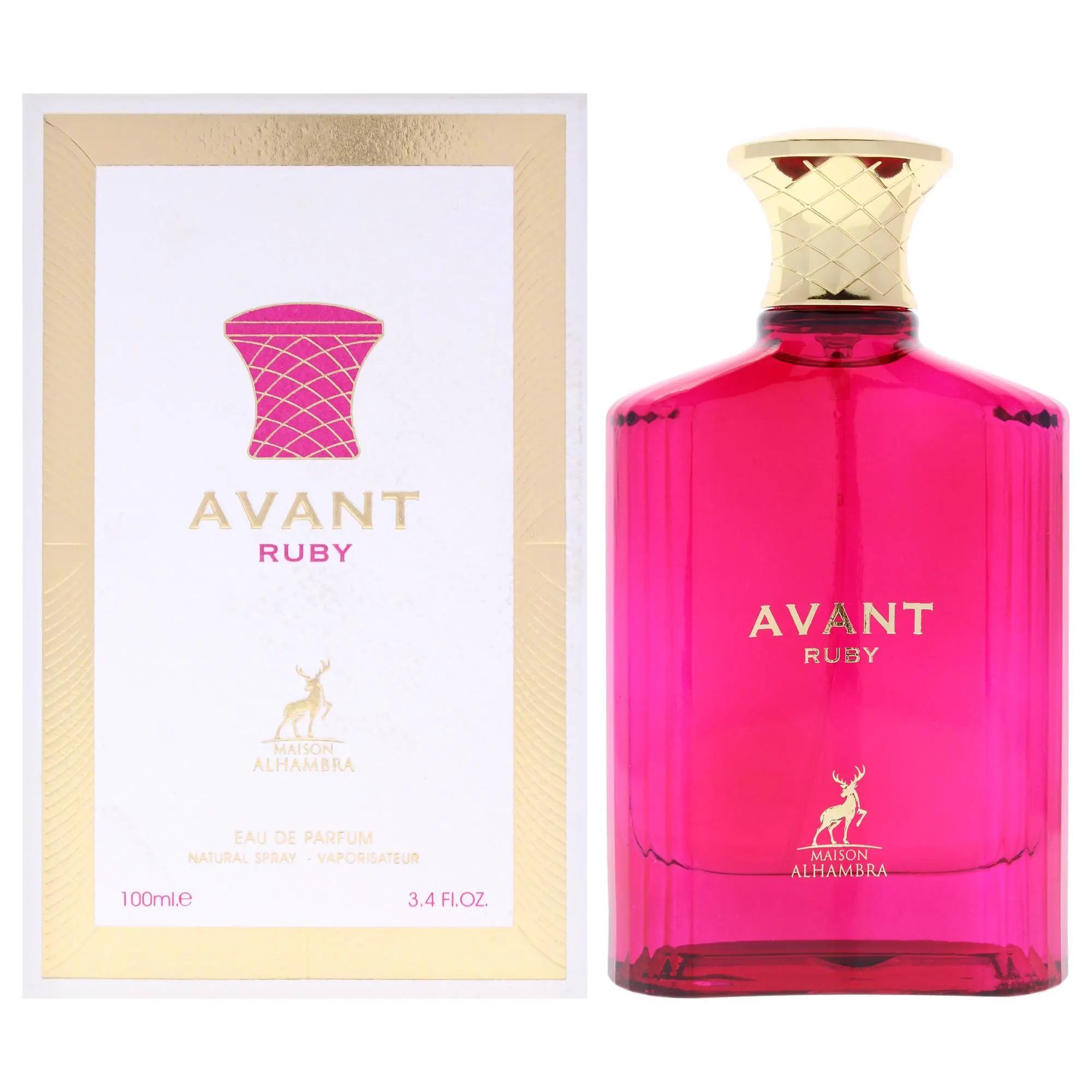 Maison Alhambra Avant Ruby Luxury Classic EDP Spray for Women, 3.4 oz (3 to 3.9 fl oz), Specifically Crafted for Women to Enhance Your Daily Fragrance Experience