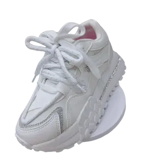 TRACTOR Women's Comfortable Sneakers - White & Pink, Stylish Lace-Up Design, Durable Sole, Two Color Options
