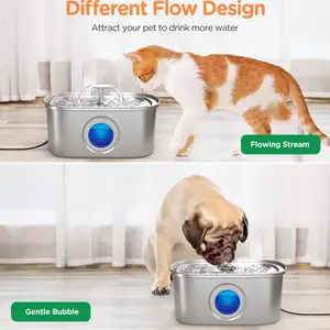 Smart Stainless Steel Cat Water Fountain, 3.2L Automatic Pet Drinking Dispenser with Water Level Window, Quiet Pump for Indoor Cats