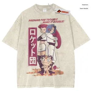 Team Rocket Vintage Shirt, Anime T-Shirt for Fans Unisex S-5XL, Graphic Tee