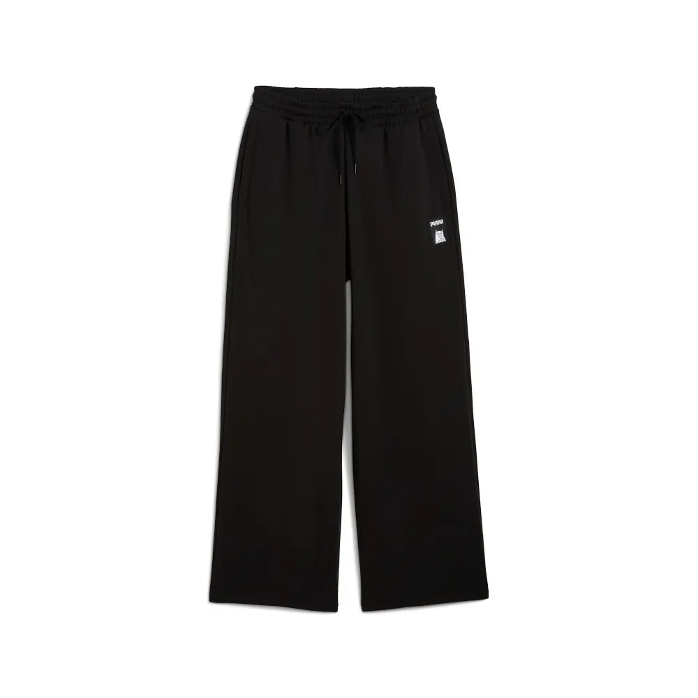 PUMA Mens Oversized Wide Sweatpants Casual - Black