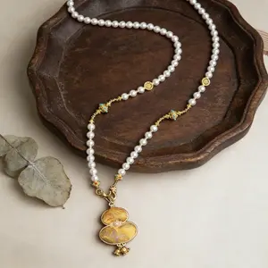 Yellow Woven Gourd Necklace | Double Blessings of Fortune and Prosperity | Health and Longevity | Many Children and Much Happiness | Abundant Wealth | Peace and Smoothness | Ward Off Evil and Block Misfortune