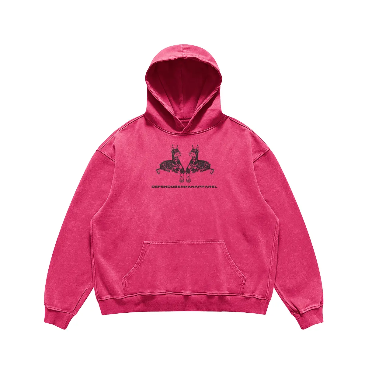 DefenDobermanApparel Doberman Guardian Hoodie - Don't mess with a Doberman owner Womenswear Long Sleeve