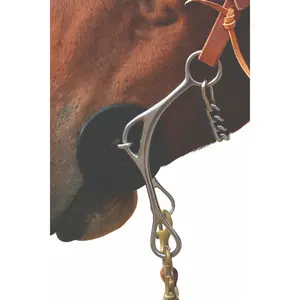 Professional's Choice Brittany 8" Shank 3-Piece Smooth Gag Horse Bit - 5" Sweet Iron Mouthpiece