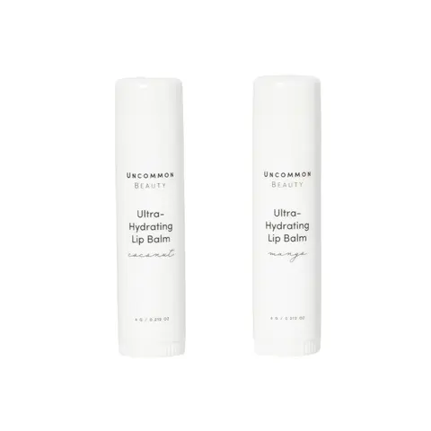 Ultra-Hydrating Lip Balm Duo - Clear Lip Moisturizer in Mango and Coconut