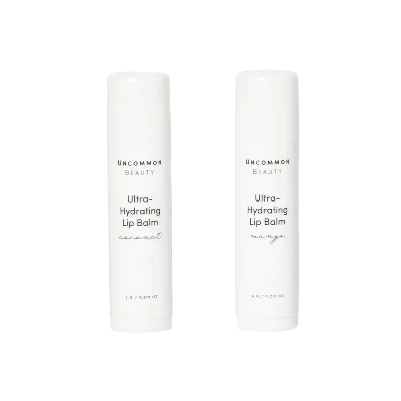 Ultra-Hydrating Lip Balm Duo - Clear Lip Moisturizer in Mango and Coconut
