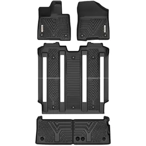 OEDRO Floor Mats & Cargo Liner Fit for Toyota Sienna 2021-2024 (Only for 7 Seat Without Spare Tire), 1st, 2nd and 3rd Row and Trunk Without Spare Tire