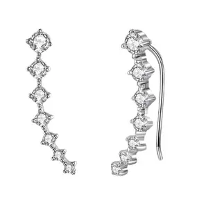 Subtle Big Dipper Star Earrings - Hypoallergenic Copper Plated Micro-Paved Zircon | Elegant Crescent Star Formation for Daily Wear  Exquisite Jewelry Box Included