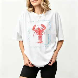 Colors Sea Lobster Shirt, French Coastal Distressed, Nautical Fisherman Style, Summer Vibes, Beach, Vintage Summer, Unisex T-shirt,  Casual Style,Men's T-shirt, Women's T-shirt