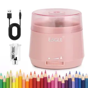 Electric Pencil Sharpener, Adjustable Tip Size, USB/2aa Battery (not Included), Fits 6-8mm Pens, Portable, Auto Stop, Home & Classroom Use