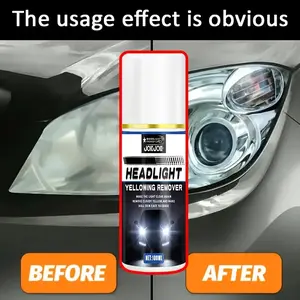 Professional Headlight Restoration Kit, Quick-Acting Gel, Removes Yellowing & Oxidation, Compatible with Halogen LED Xenon Bulbs