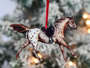 Leopard Appaloosa Endurance Horse Ornament - Chestnut Decor for Horse Lovers