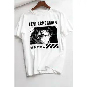 Levi Ackerman Eye Woman Print Harajuku Summer Anime Attack on Titan Tshirts Casual Round Neck Short Slee Top Tee Shirt Drop Ship