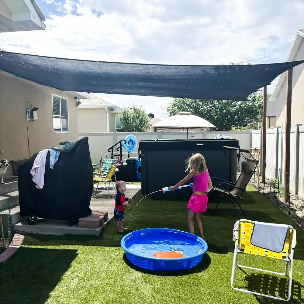 90% Black Shade Cloth, 10ft x 13ft Sunblock Mesh with Taped Edge for Plant Cover, Greenhouse Garden Flower Canopy | Home Supplies Rain Cloth Outdoor Sunshade Shelter