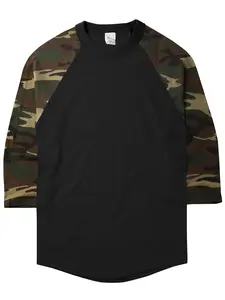 Mens Raglan 3/4 Baseball Jersey Shirt