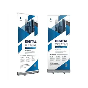 Personalized Retractable Banners for Businesses with Custom Design and Contact Info