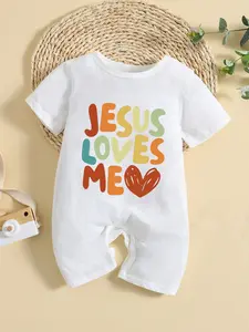 Newborn Baby Onesie Summer, Cute Infant Romper Short Sleeve Round Neck, Comfortable Newborn Clothing for Boys & Girls, Baby Clothes Girl