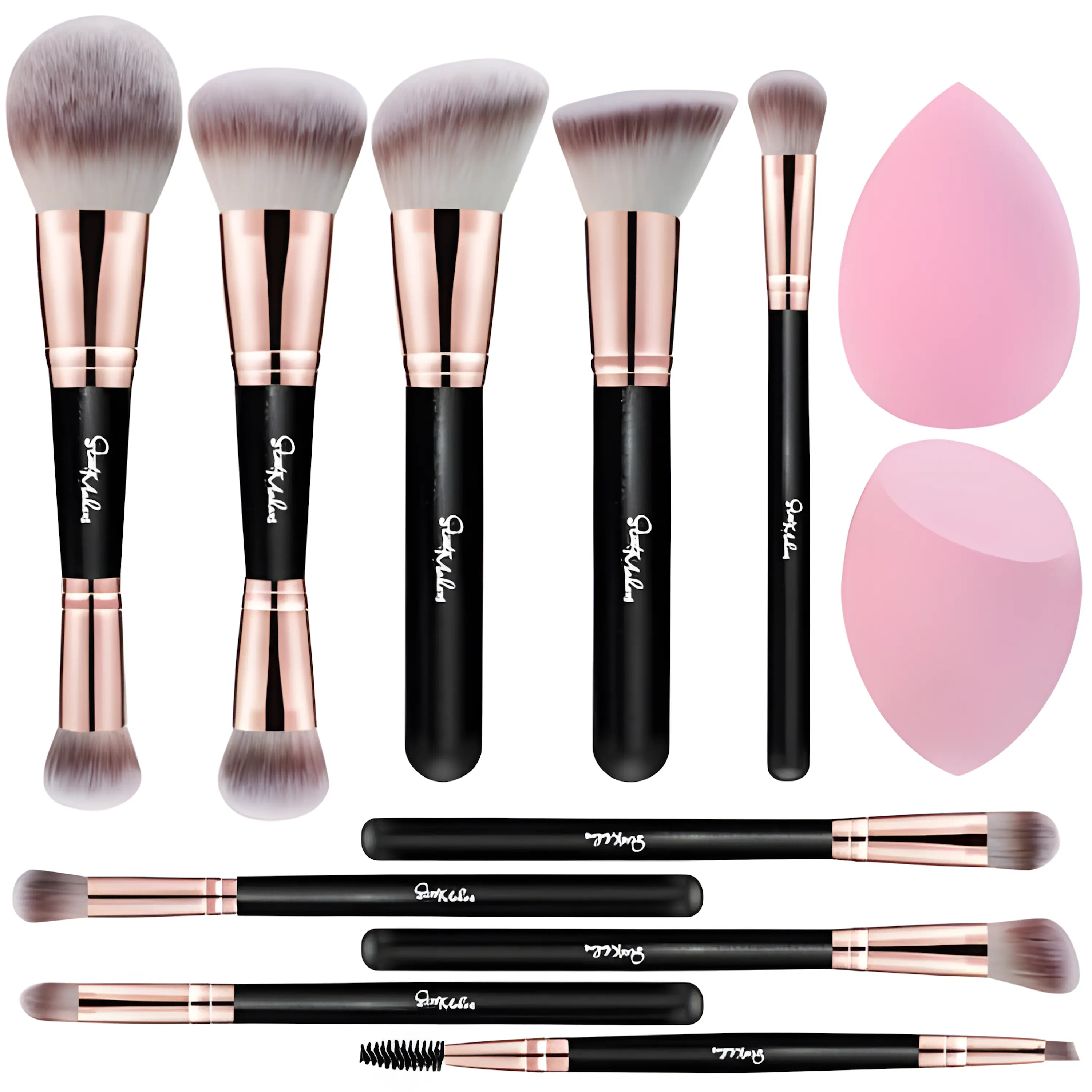 DUAIU Multifunctional Soft Makeup Brush Set 12pcs Professional Grade for Powder Liquid & Cream Cosmetics Beginner Friendly Glam Blend Multi-Function Brushes kylie  brush  set