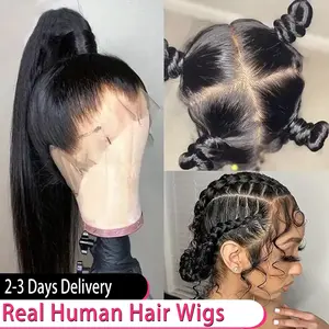 【Hot】JOPEAR 220% HD Transparent 360 Full Lace Front Wig 40 Inch Pre Plucked Brazilian 13x6 Hd Lace Frontal Wig Bone Straight Human Hair Wigs #Summer
