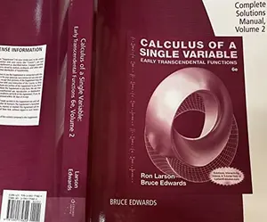 USED-Complete Solutions Manual, Volume 2, Chapters 7-10 for Larson/Edwards' Calculus of a Single Variable: Early Transcendental Functions, 6th by unknown author (Paperback)